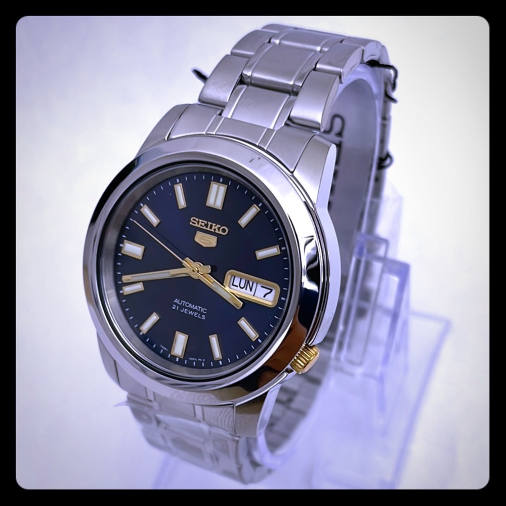 New Seiko 5 Automatic Blue face Men, s Watch